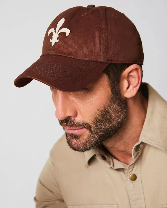 Men Accessories Billy Reid Fleur De Lis Cap Billys Brown