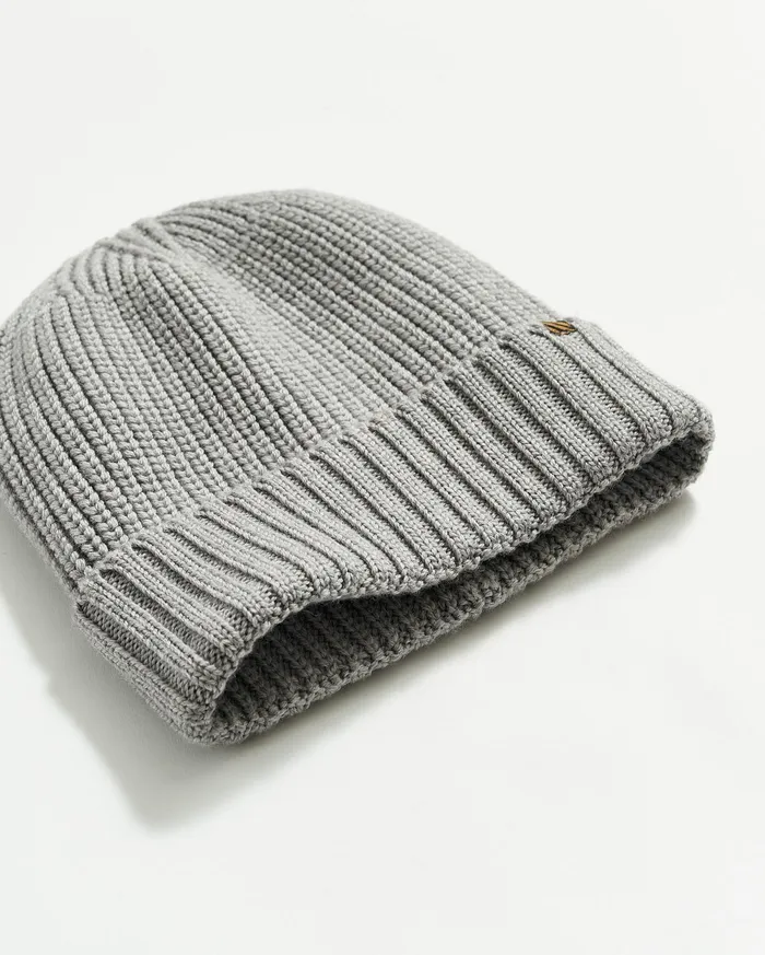 Men Accessories Billy Reid Wool Ribbon Beanie Grey