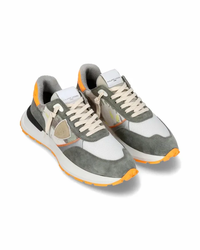 Men Antibes Sneakers GreenOrange Shoes Paris Philippe Model Paris Running