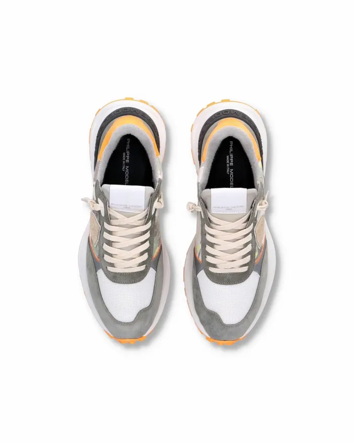 Men Antibes Sneakers GreenOrange Shoes Paris Philippe Model Paris Running