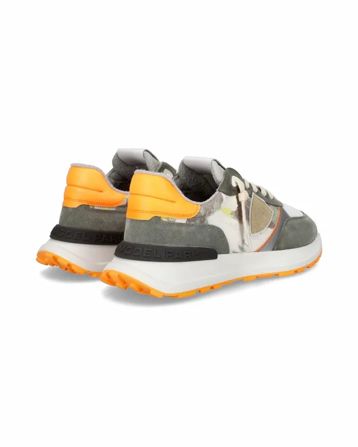 Men Antibes Sneakers GreenOrange Shoes Paris Philippe Model Paris Running