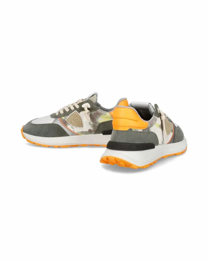 Men Antibes Sneakers GreenOrange Shoes Paris Philippe Model Paris Running