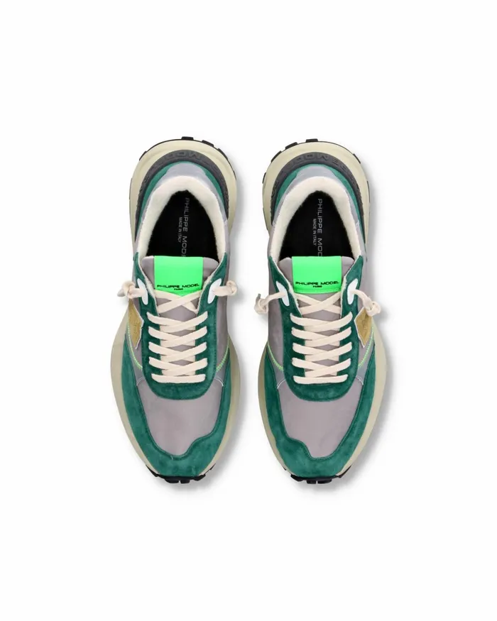 Men Antibes Sneakers Green Shoes Man Paris Philippe Model Paris Running