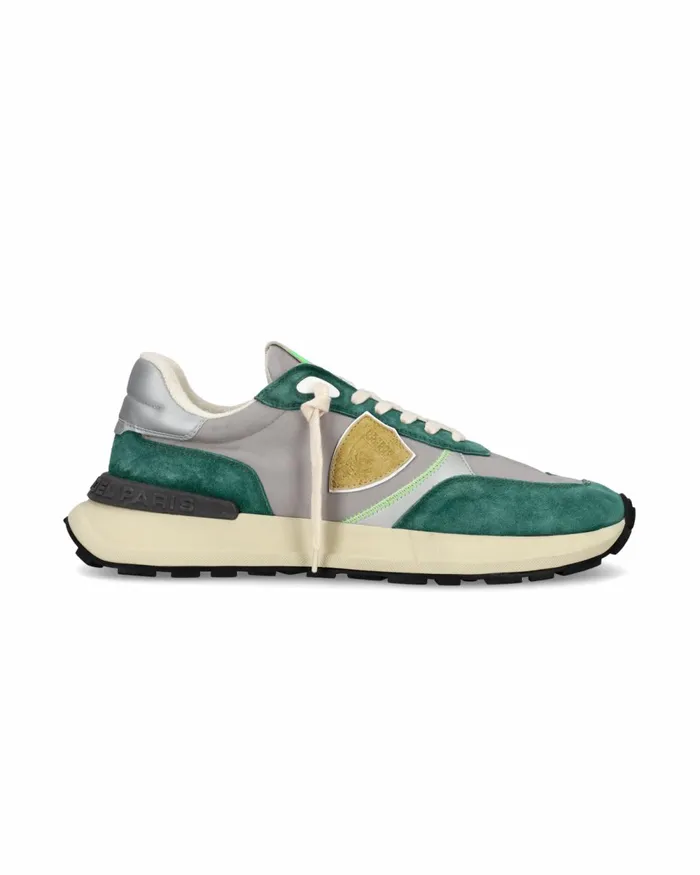 Men Antibes Sneakers Green Shoes Man Paris Philippe Model Paris Running