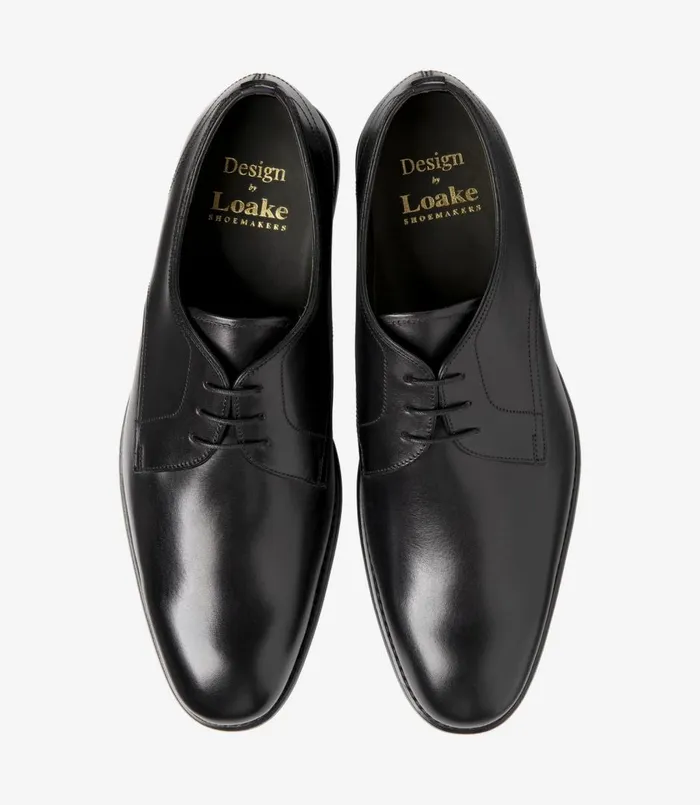 Men Atherton Black Loake Plain Ties Men Atherton Black Loake Plain Ties