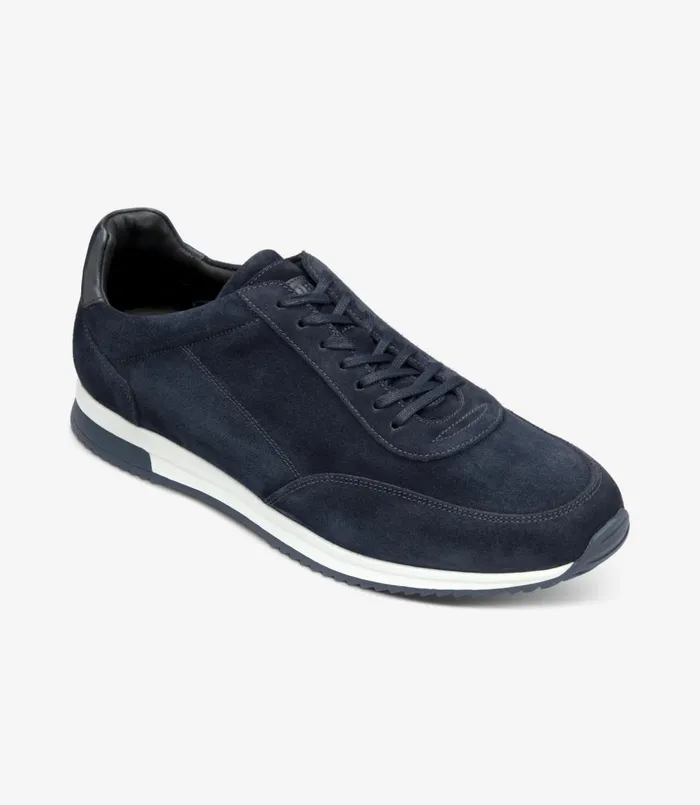 Men Bannister Navy Suede Loake Trainers and Sneakers Men Bannister Navy Suede Loake Trainers and Sneakers
