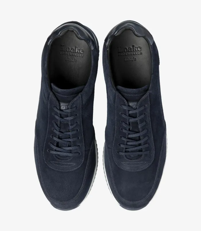 Men Bannister Navy Suede Loake Trainers and Sneakers Men Bannister Navy Suede Loake Trainers and Sneakers
