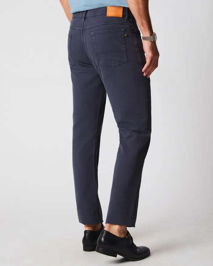 Men Bottoms Billy Reid Cotton Linen 5 Pocket Pant Carbon Blue