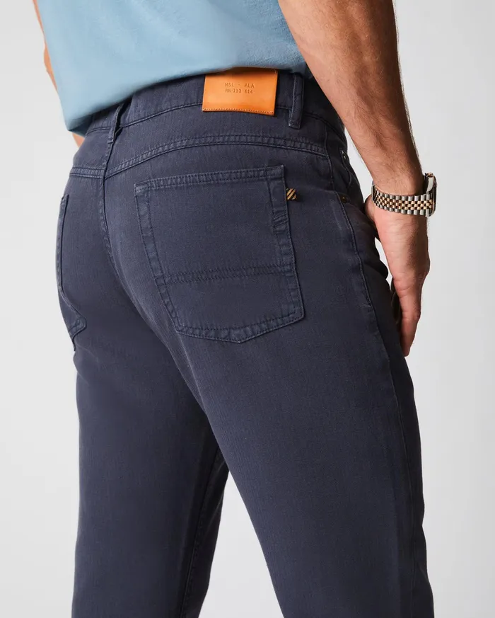 Men Bottoms Billy Reid Cotton Linen 5 Pocket Pant Carbon Blue