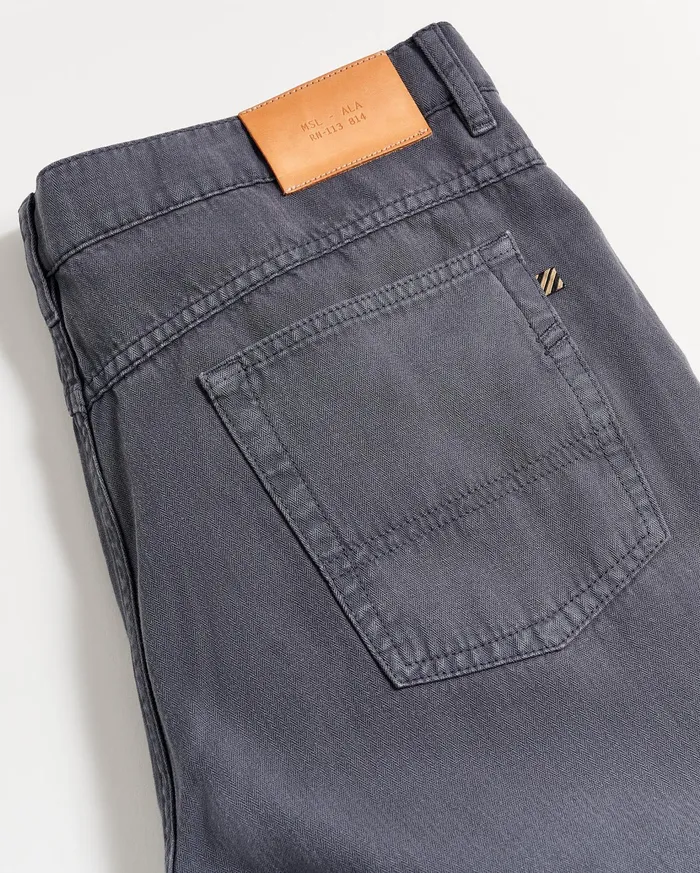 Men Bottoms Billy Reid Cotton Linen 5 Pocket Pant Carbon Blue