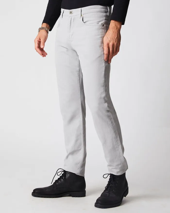 Men Bottoms Billy Reid Cotton Linen 5 Pocket Pant Quarry