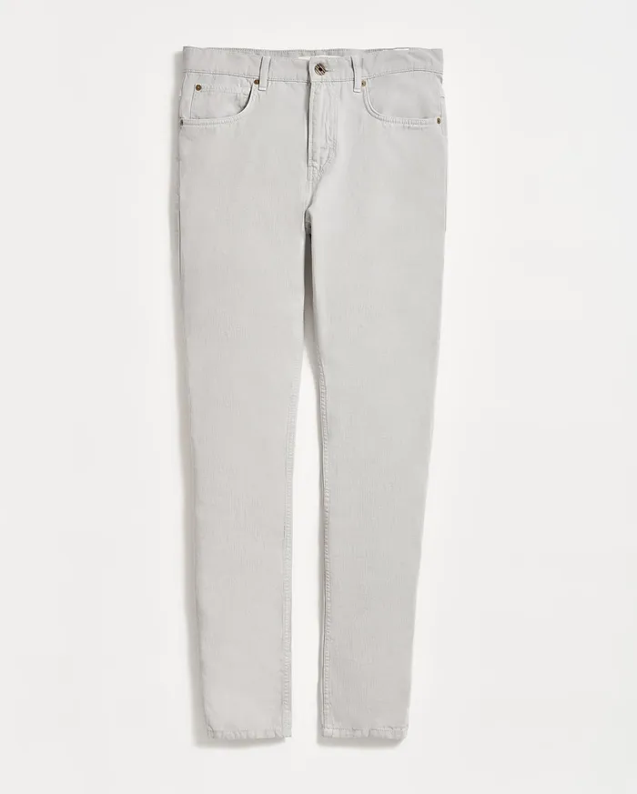 Men Bottoms Billy Reid Cotton Linen 5 Pocket Pant Quarry