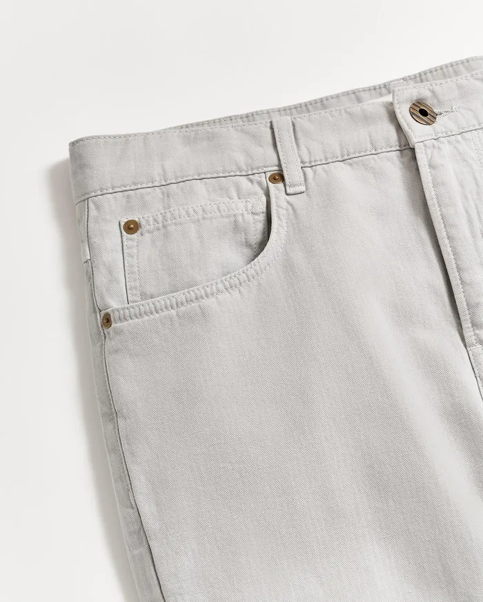 Men Bottoms Billy Reid Cotton Linen 5 Pocket Pant Quarry