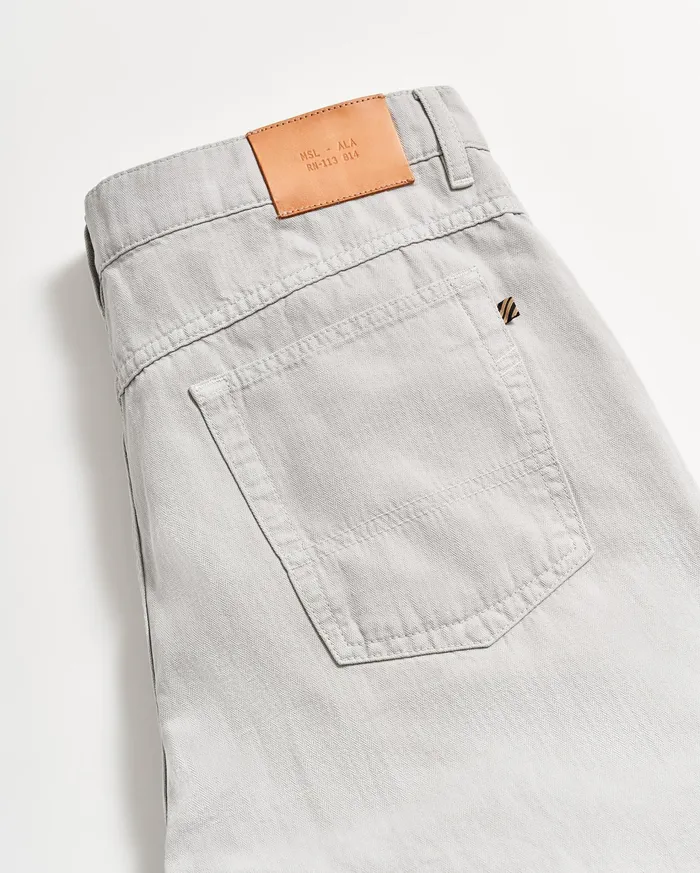 Men Bottoms Billy Reid Cotton Linen 5 Pocket Pant Quarry