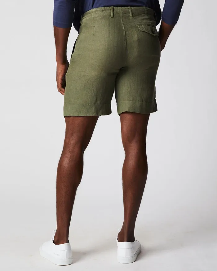 Men Bottoms Billy Reid Linen Moore Short Olive