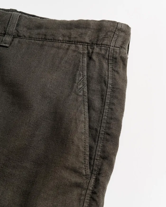 Men Bottoms Billy Reid Linen Moore Short Steel Grey