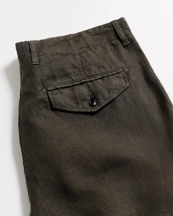 Men Bottoms Billy Reid Linen Moore Short Steel Grey
