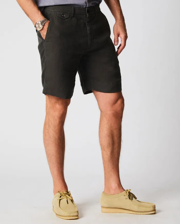Men Bottoms Billy Reid Linen Moore Short Steel Grey