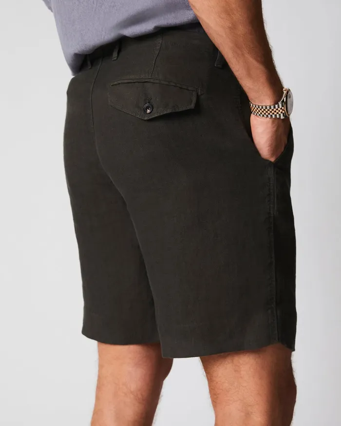 Men Bottoms Billy Reid Linen Moore Short Steel Grey