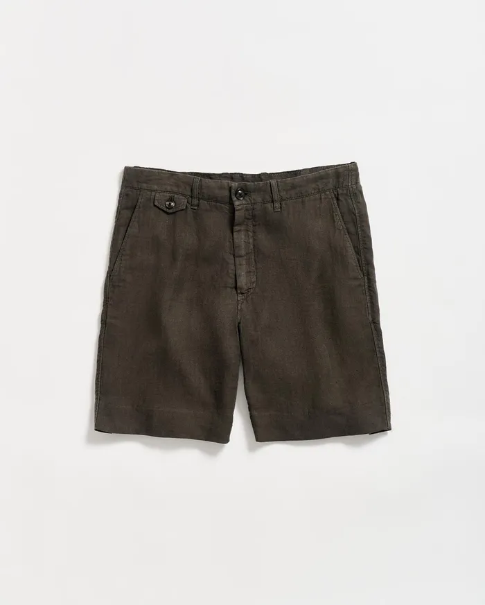 Men Bottoms Billy Reid Linen Moore Short Steel Grey