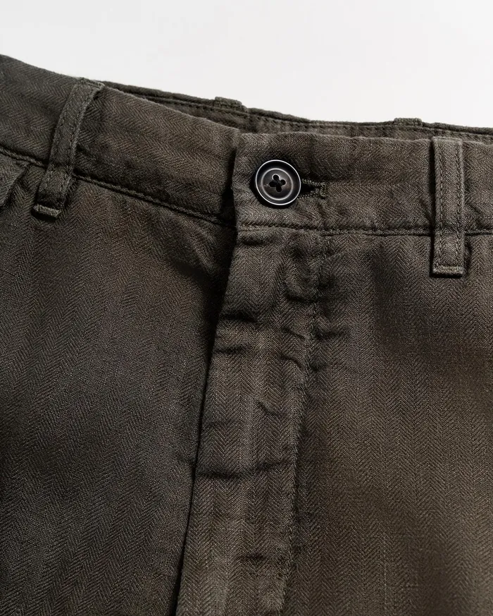 Men Bottoms Billy Reid Linen Moore Short Steel Grey