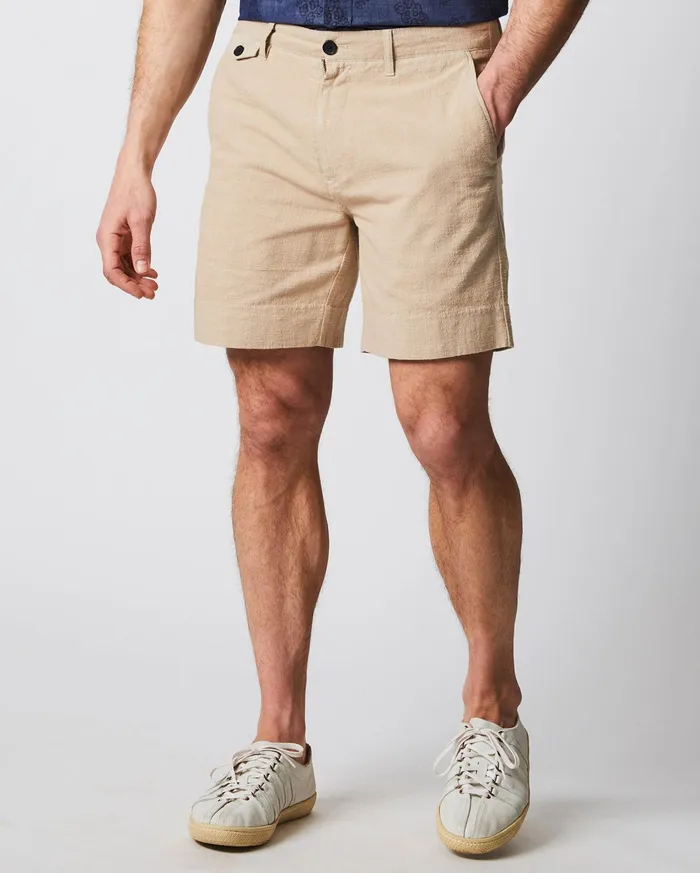 Men Bottoms Billy Reid Slub Cotton Short Khaki