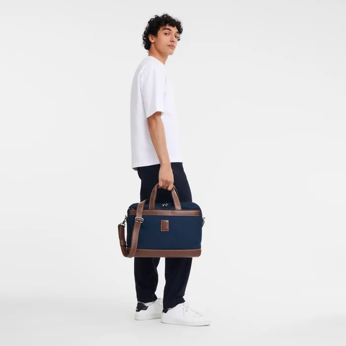 Men Boxford L Briefcase Blue Longchamp Briefcase