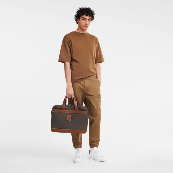 Men Boxford L Briefcase Brown Longchamp Briefcase