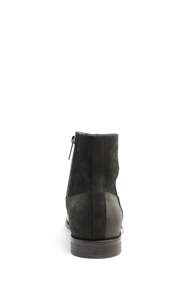 Men Bruno Magli Boots Armando Patent Ombre Suede Zip Boot 8211 Black