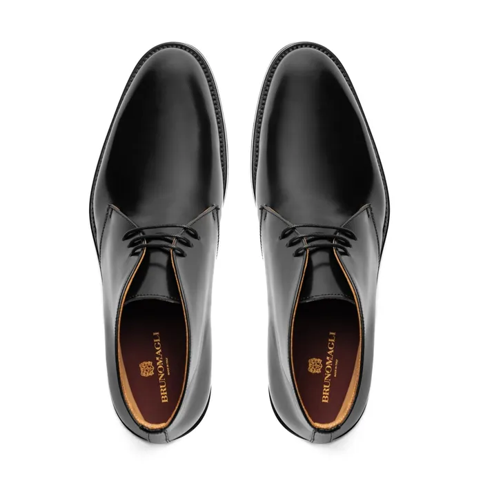 Men Bruno Magli Boots Claudio Leather ChukkaBlack