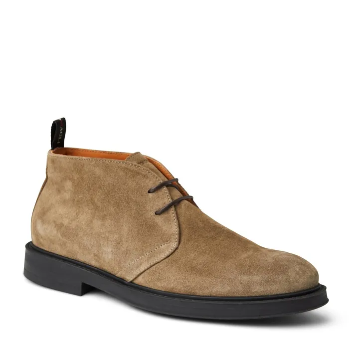 Men Bruno Magli Boots Taddeo Classic Chukka Suede BootTaupe