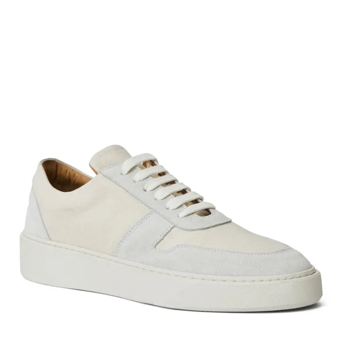 Men Bruno Magli Casual Shoes Darian Sneaker Off White Canvas