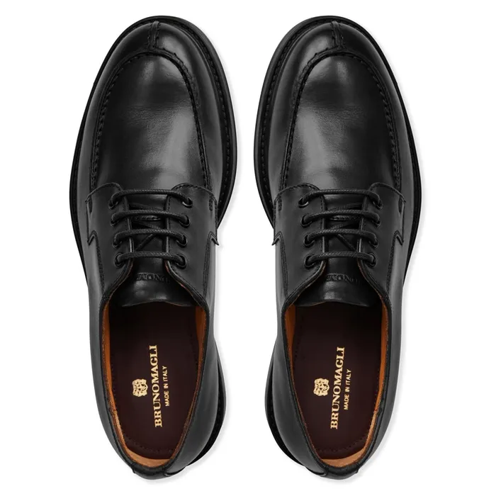 Men Bruno Magli Casual Shoes Tyler Split Toe Leather DerbyBlack