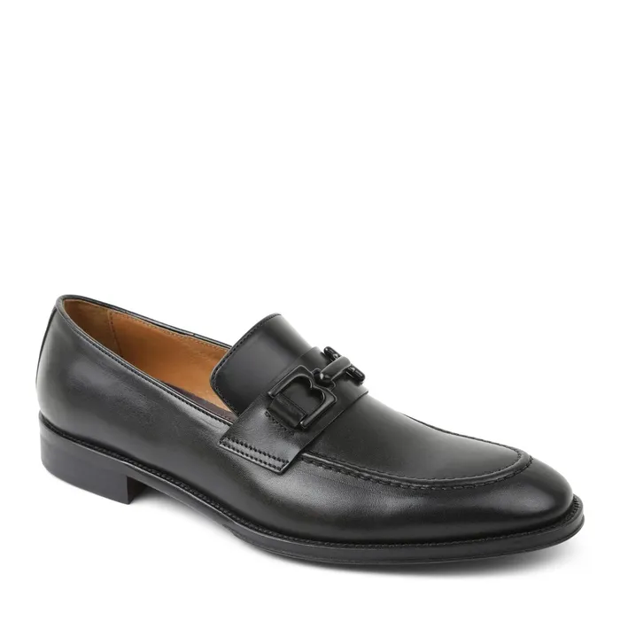 Men Bruno Magli Dress Shoes Alpha Classic Bit Leather Loafer 8211 Black