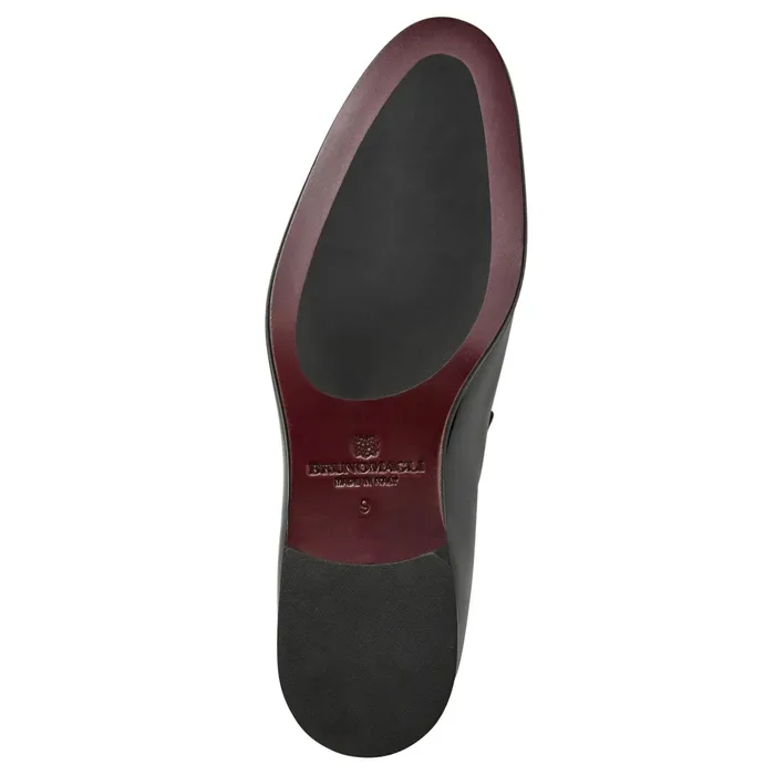 Men Bruno Magli Dress Shoes Danilo ALine Patent Leather Smoking SlipperBlack