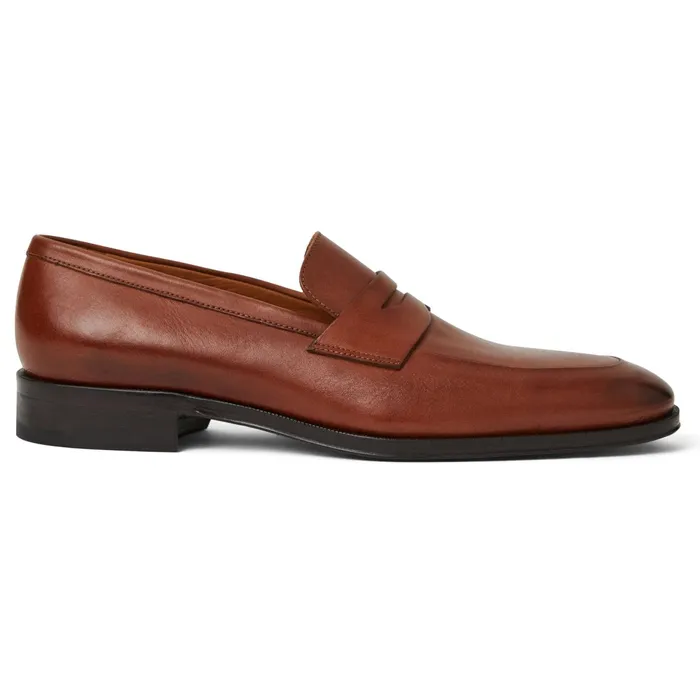 Men Bruno Magli Dress Shoes Maioco Slip On Loafer Cognac Leather