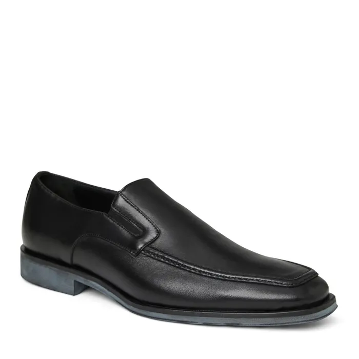 Men Bruno Magli Dress Shoes Raging Leather Slipon 8211 Black Leather