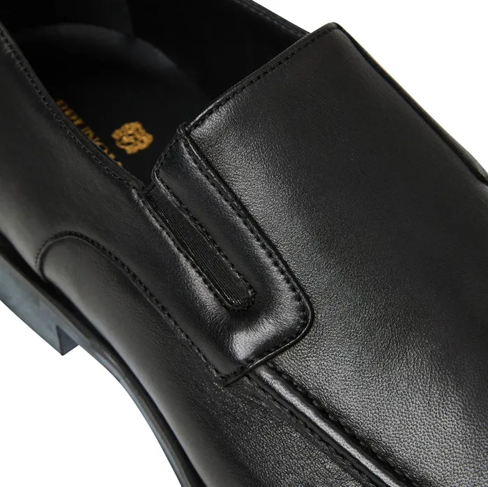 Men Bruno Magli Dress Shoes Raging Leather Slipon 8211 Black Leather