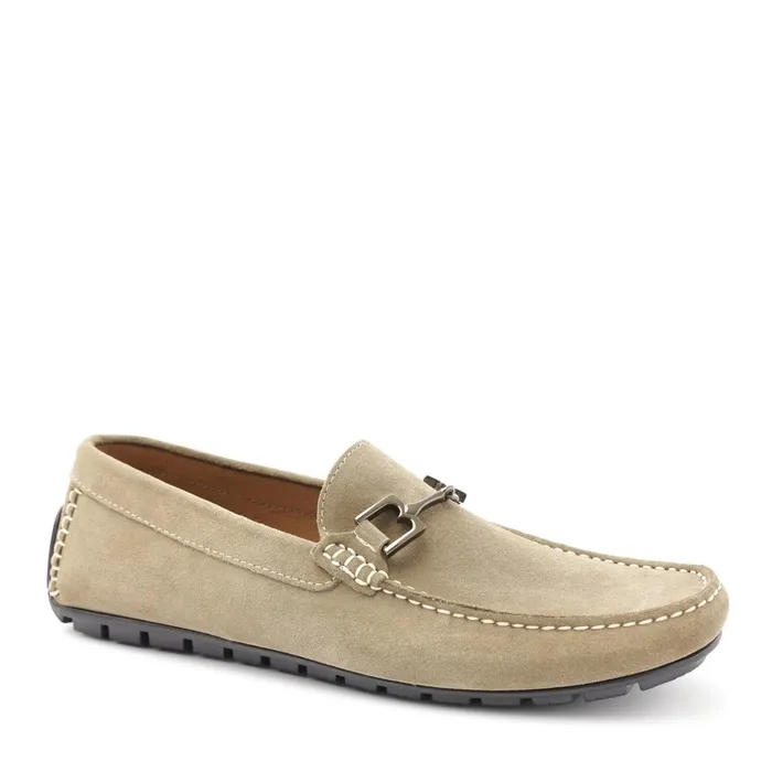 Men Bruno Magli Dress Shoes Xander Suede Driving Moccasin 8211 Taupe