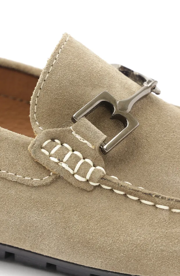 Men Bruno Magli Dress Shoes Xander Suede Driving Moccasin 8211 Taupe
