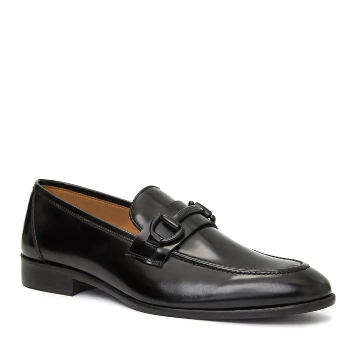 Men Bruno Magli Loafers and Slipons Alessio Slip On Black Bit Loafer Black Leather