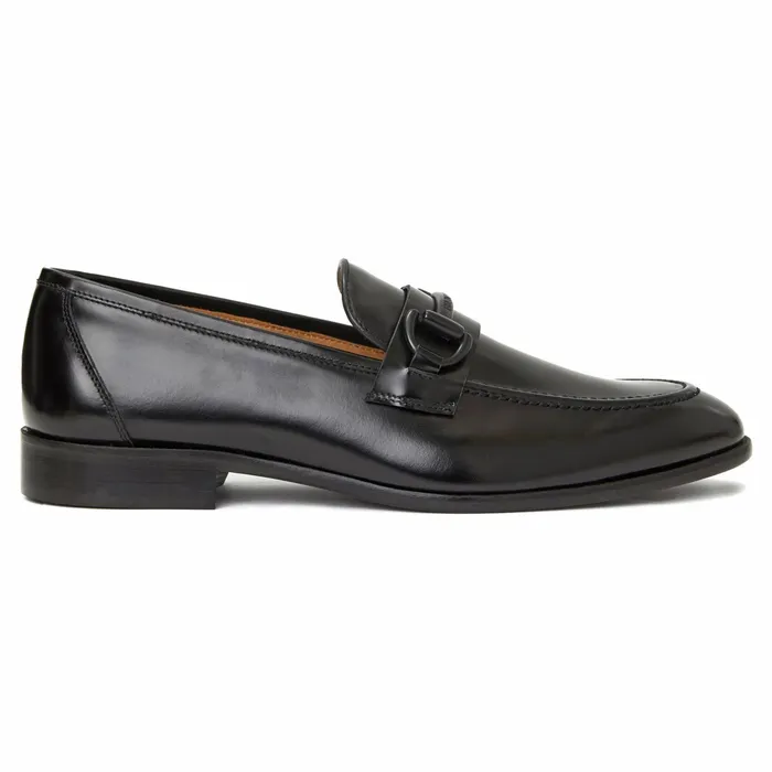 Men Bruno Magli Loafers and Slipons Alessio Slip On Black Bit Loafer Black Leather