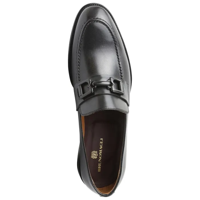 Men Bruno Magli Loafers and Slipons Alpha Classic Bit Leather Loafer 8211 Black