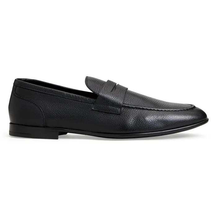 Men Bruno Magli Loafers and Slipons LASTRA SLIPON LEATHER LOAFERBLACK