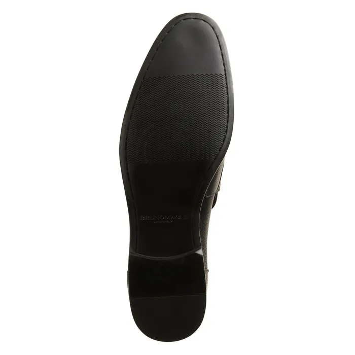 Men Bruno Magli Loafers and Slipons LASTRA SLIPON LEATHER LOAFERBLACK