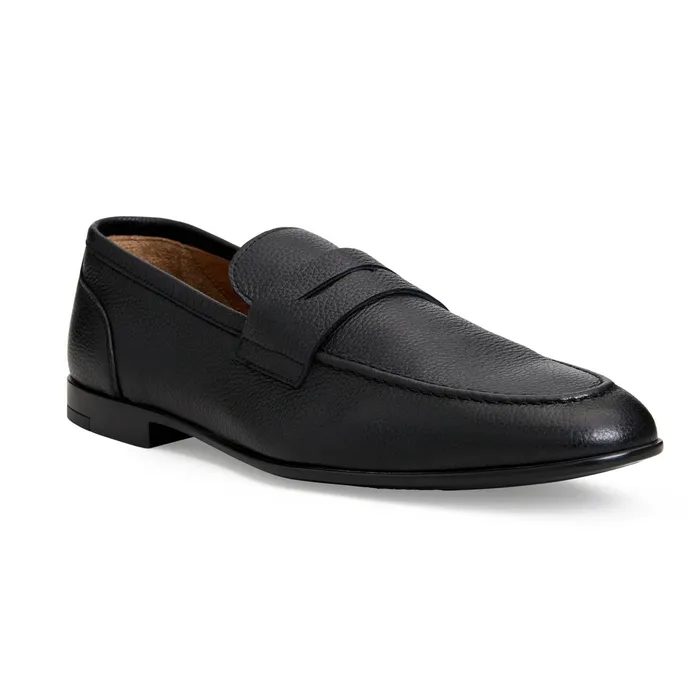 Men Bruno Magli Loafers and Slipons LASTRA SLIPON LEATHER LOAFERBLACK