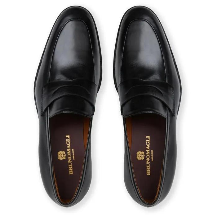 Men Bruno Magli Loafers and Slipons Maioco Slip On Loafer Black Leather