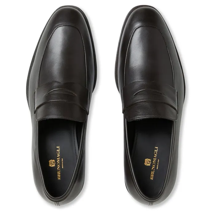 Men Bruno Magli Loafers and Slipons Maioco Slip On Loafer Dark Brown Leather