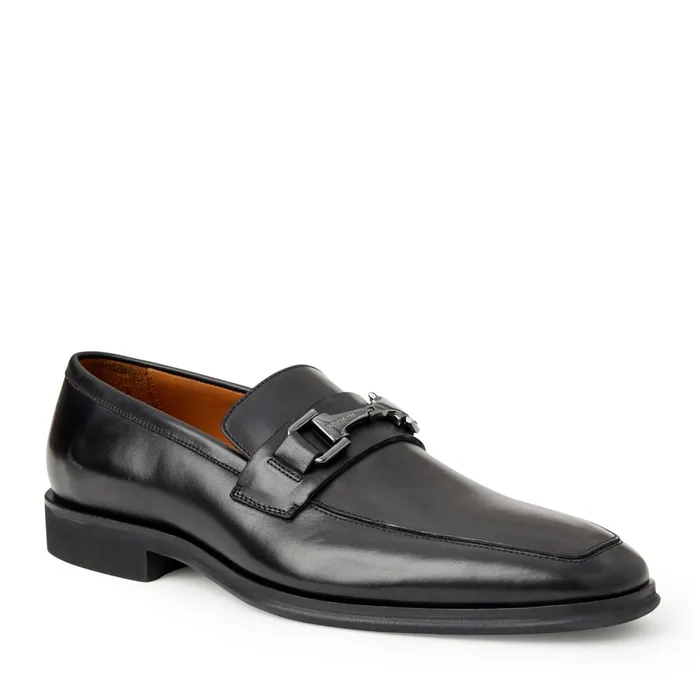 Men Bruno Magli Loafers and Slipons Raging Bit Leather LoaferBlack