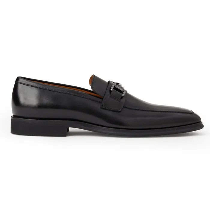 Men Bruno Magli Loafers and Slipons Raging Bit Leather LoaferBlack